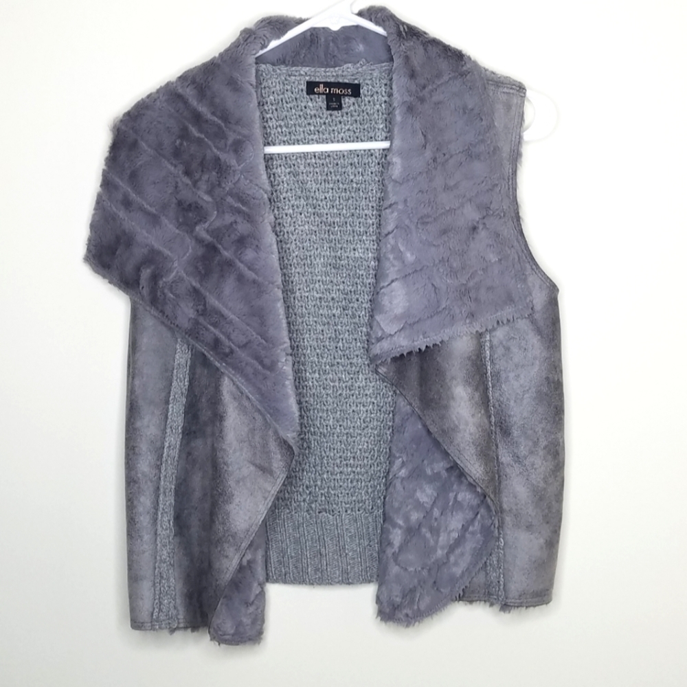 Ella Moss Lambswool Cashmere Angora Blend Knit Vest S